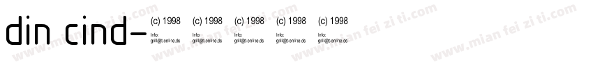 din cind字体转换